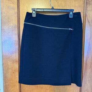 Chic Black Zipper Mini Skirt